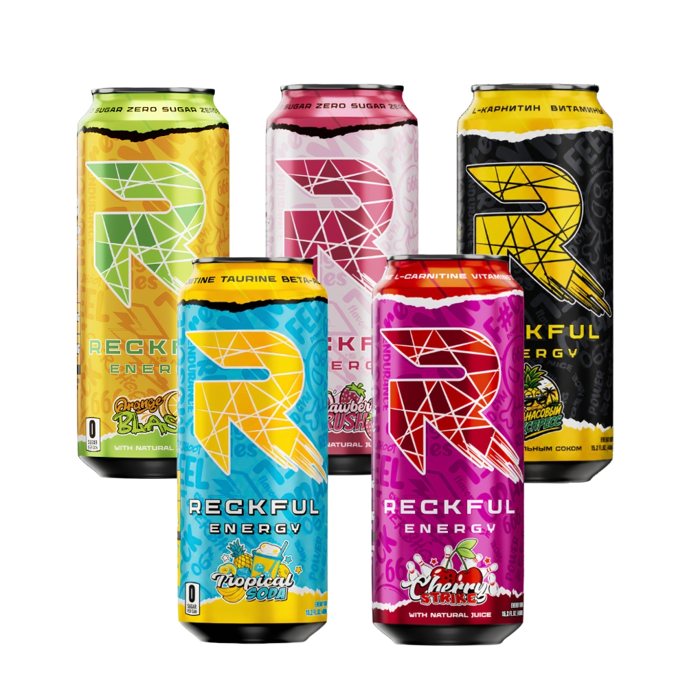Спортивный напиток Reckful Напиток Energy Drink 450 мл Яблочный леденец
