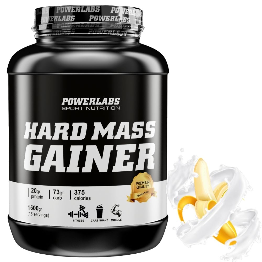 Гейнер PowerLabs Hard Mass Gainer Гейнер для набора массы 1500 g Банан