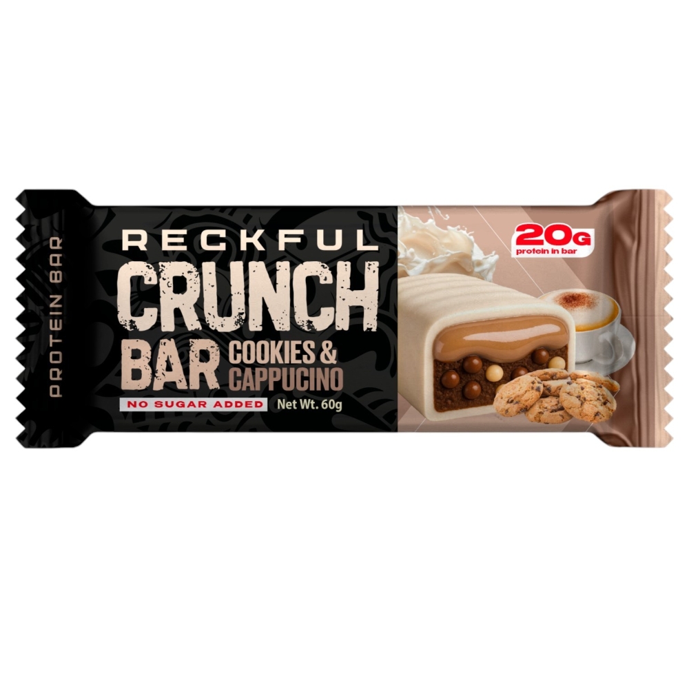 Батончик Reckful Crunch Bar 60 g Печенье с капучино