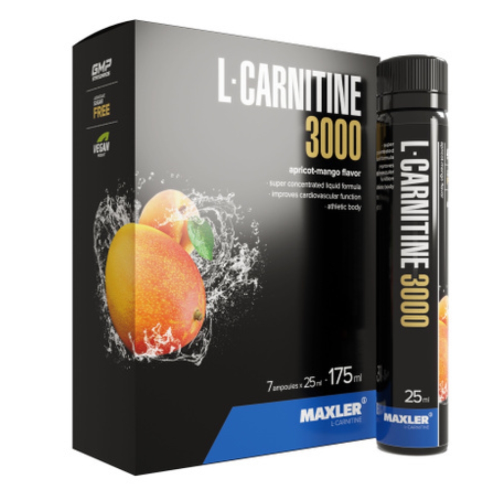 L-карнитин Maxler L-Carnitine 3000 mg 7 ampoul х 25 ml Абрикос манго